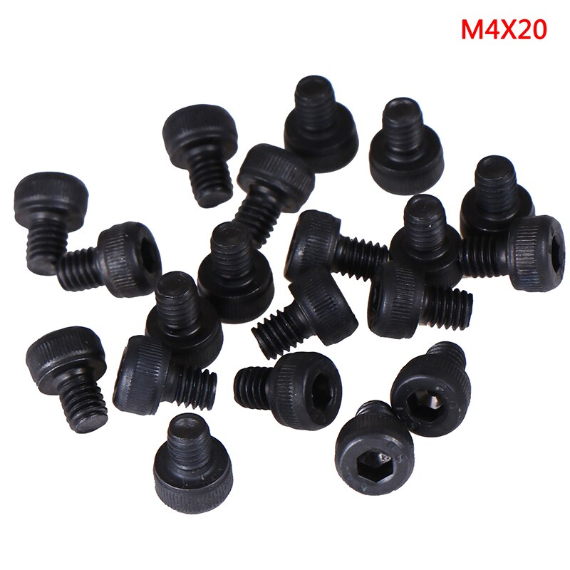 M4/M5/M6/M8 12.9Grade Steel Allen Hex Socket Cap Head Black Screw Bolt Furniture Fastener 20PCS: 9