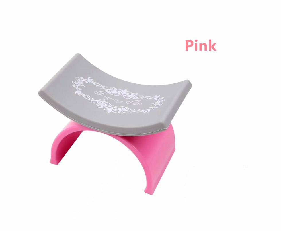 U-Vormige Siliconen Nail Tafel Hand Kussen Houder Wasbaar Draagbare Mat Pad Nail Art Salon Manicure Salon Tool Nail apparatuur: Pink