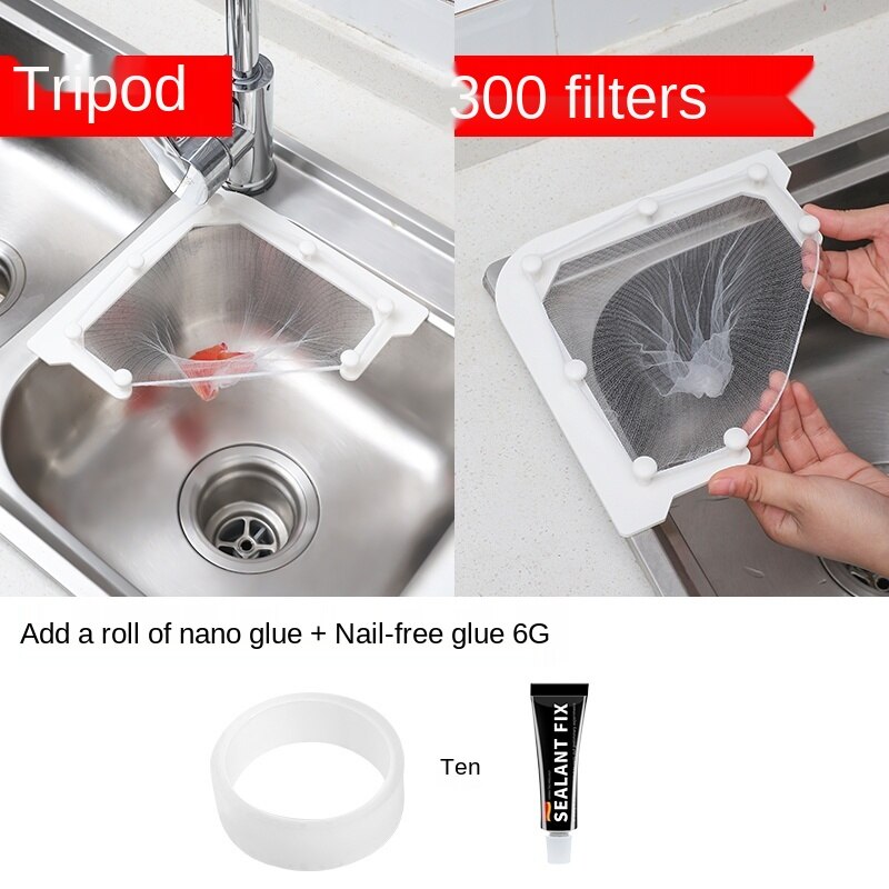 Kitchen Sink Garbage Filter Net Dish Washing Sink Leftovers Disposable Hanging Basket Mesh Inverted Triangle Drain Rack: Lavender