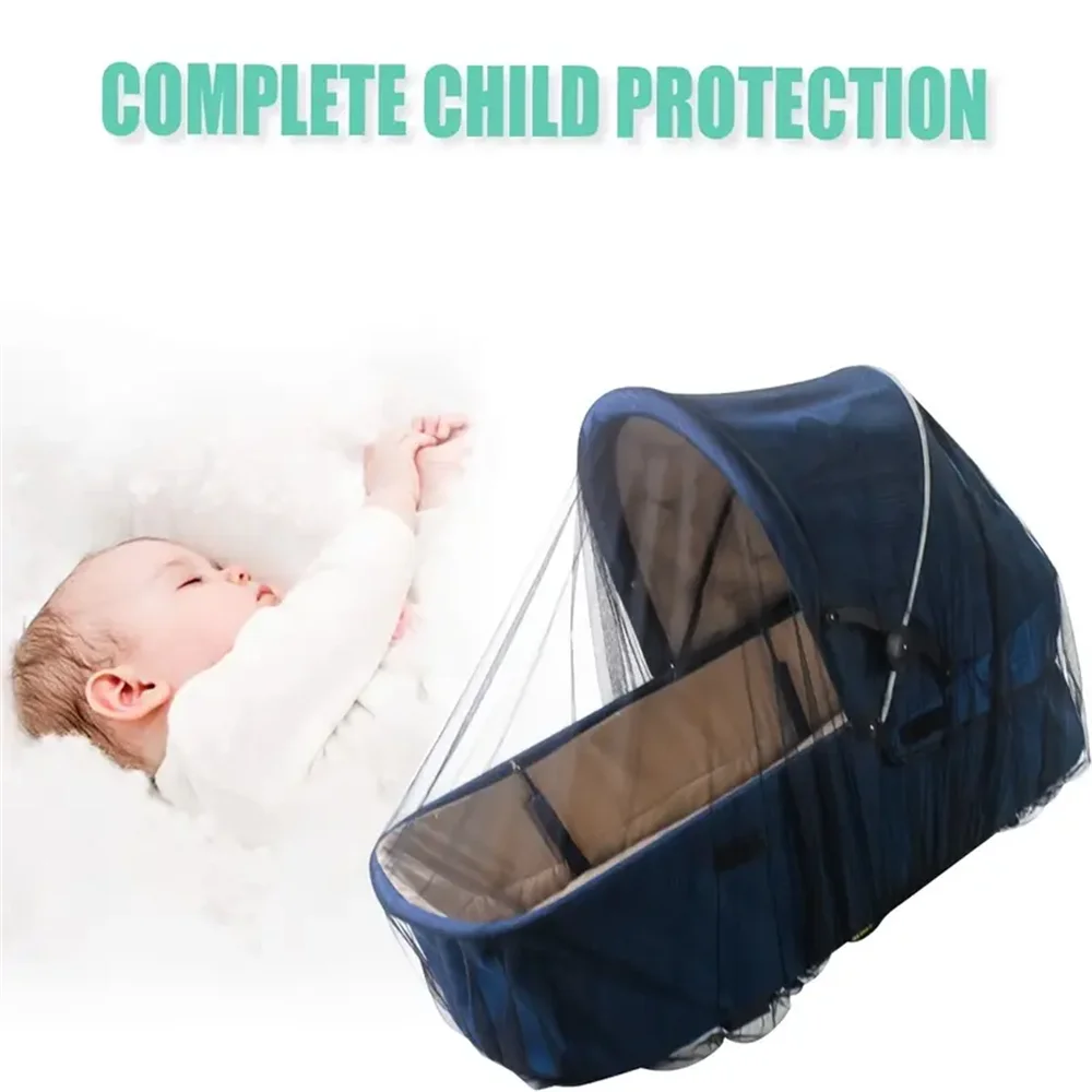 Klamboe Voor Kinderwagen Draagbare Mini Wieg Bug Net Wasbare Fijne Mesh Hoes Met Elastische Rand Voor Kinderwagen Wieg