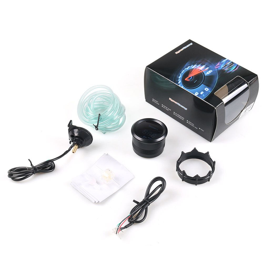 Dynoracing 2&#39;&#39; 52MM Turbo Boost gauge -14~30PSI Blue Digital Led Turbo Boost Meter sensor BX101461