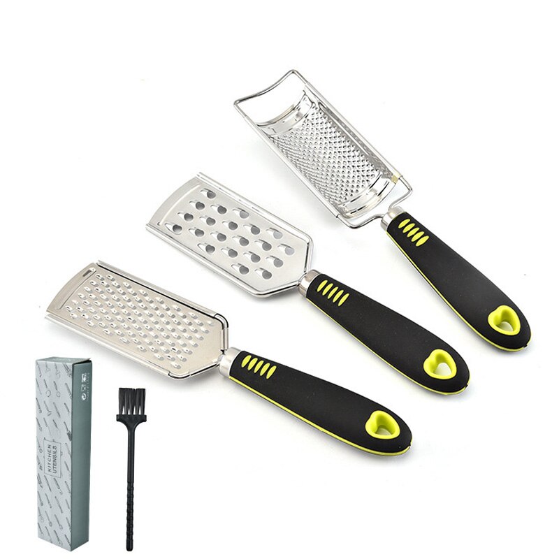 Roestvrij Staal Plantaardige Rasp Multifunctionele Plantaardige Slicer Chopper Cutter Wortel Aardappel Knoflook Gember Rasp Keuken Gereedschap: 4 pcs with box