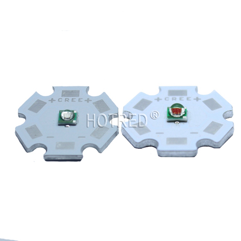 50 stuks 3 W LED SMD3535 Lampen Royal blauw Diep rood kan vervangen cree XPE zaklamp Bron met heatsink 450nm /660nm Diode