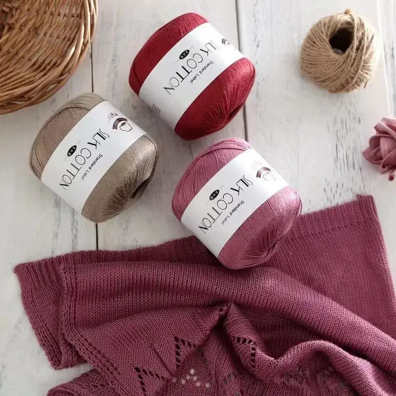 50g/pcs Silk Lace Cotton Milk Crochet Yarn Baby Hand-Knitted Warm Soft Knitting Thread for Hand Knitting Supplies Cross Stitch