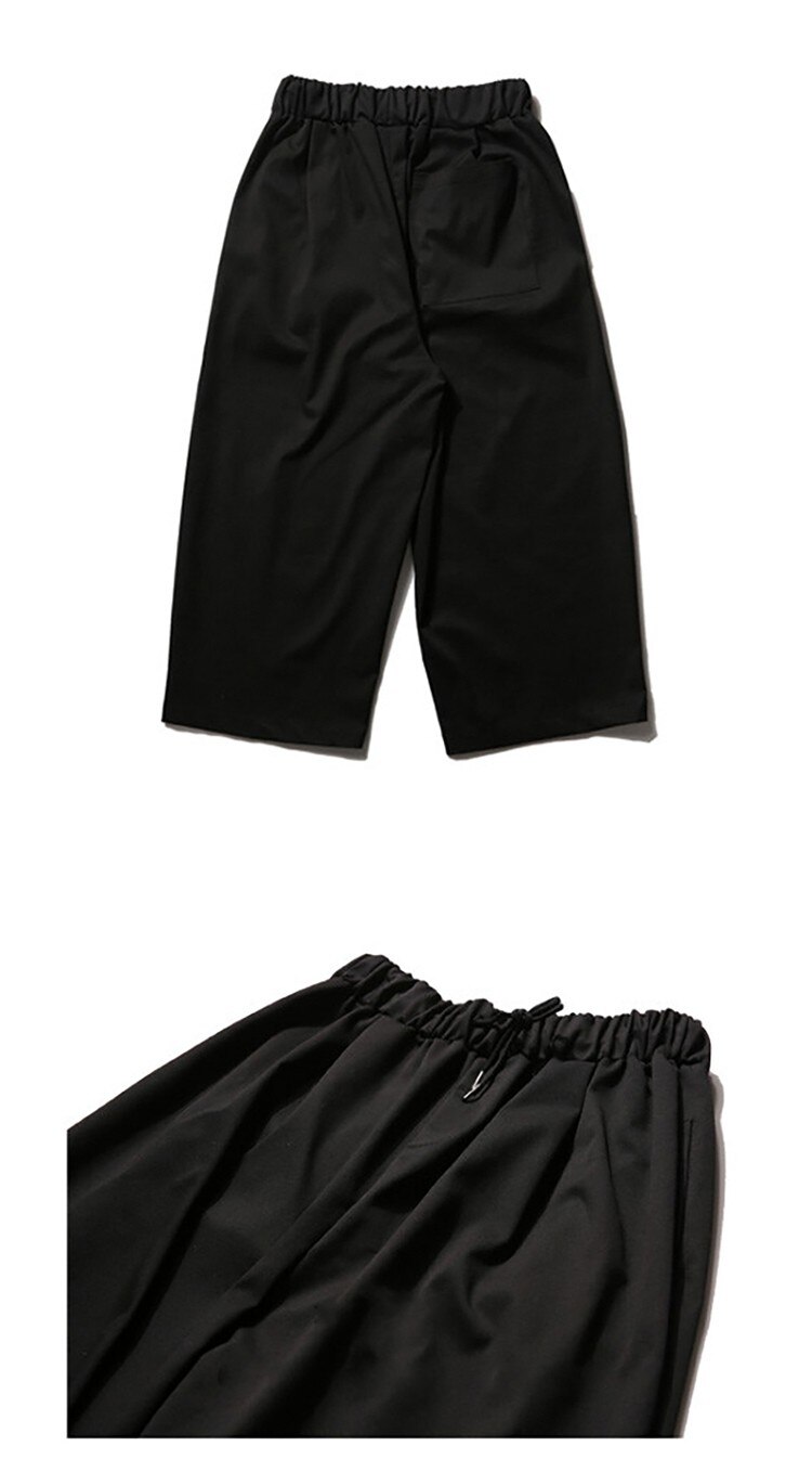 Spring solid color men's pants straight tooling pants loose plus fat casual trousers men streetwear joggers men