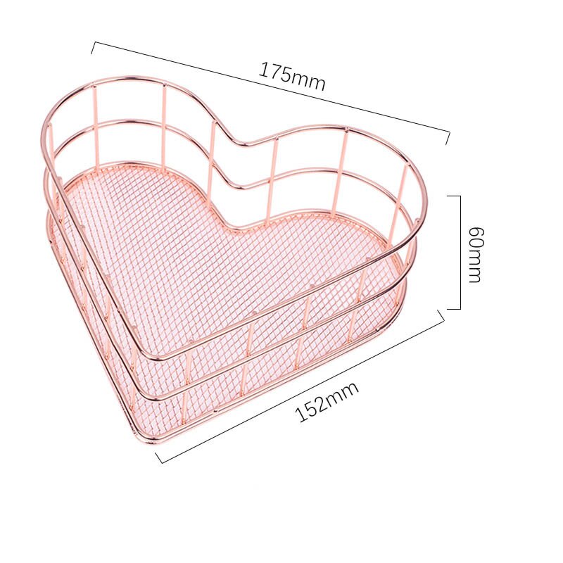 Gold Rosa Metall Draht Lagerung Korb für Haus, Büro, Schreibtisch, Kleinigkeiten, machen-hoch Pinsel Halfter, nordisch Dekor, Eisen Korb Veranstalter: Rose Gold-6