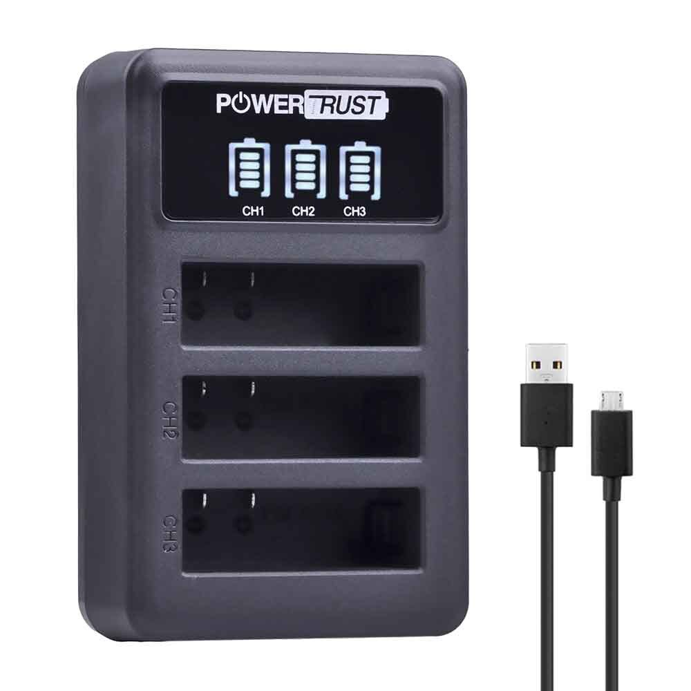 Batería de AZ16-1 para Xiaomi Yi 2, batería de 1400mAh, 3,85 V, AZ16-2 + LED, USB, 3 ranuras, cargador, 4K, Original, Xiao Mi Yi Lite, Cámara de Acción