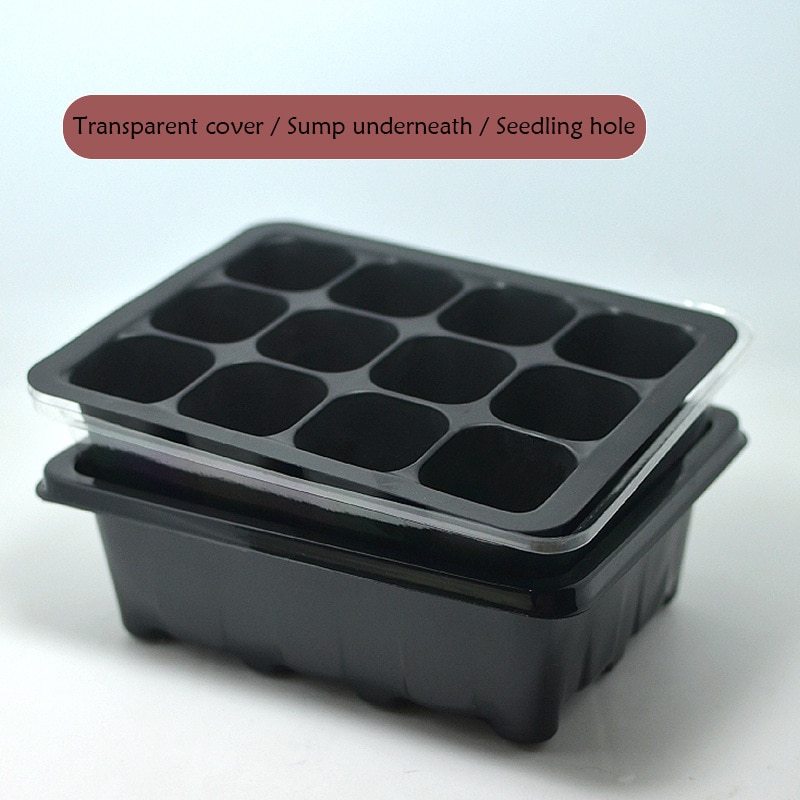 9/12 Hole Seed Seedling Device Germination Box Multi Purpose Planting Bag Plastic Nursery Pots Planting High Rate Tool