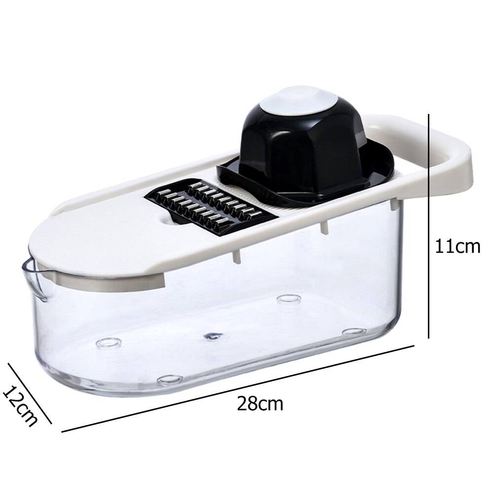 Multifunction Manual Vegetable Cutter Vegetable Cutter With Stainless Steel Blade Potato Carrot Grater Kitchen Tool Manual Dicer: White