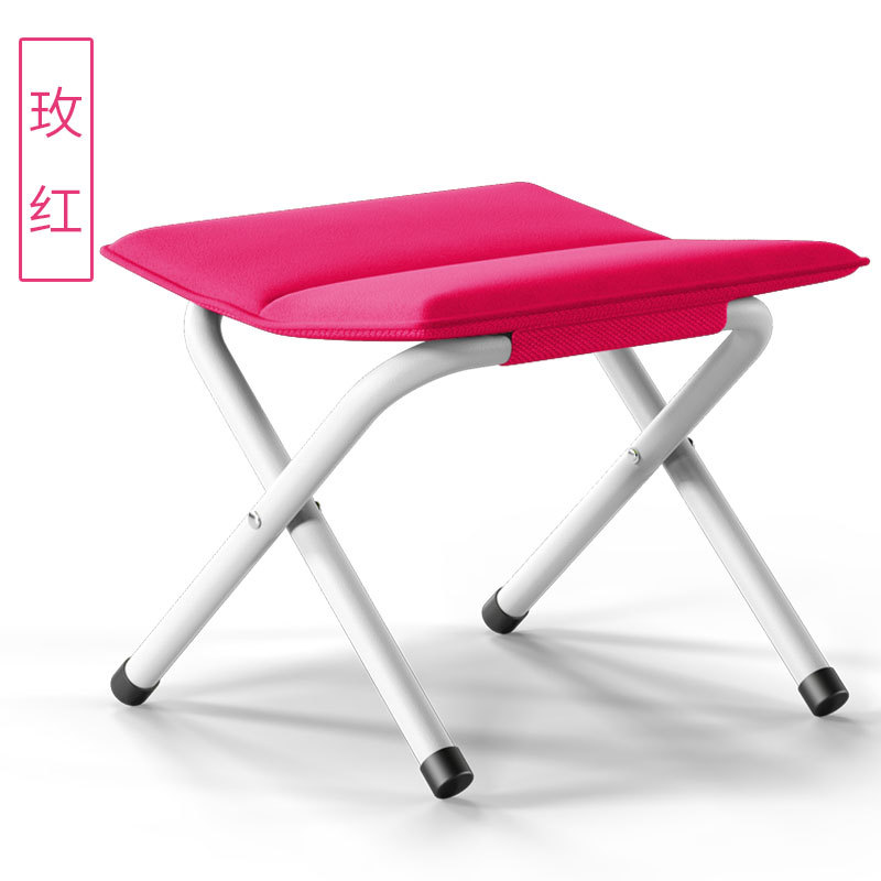 15% x12 4 ben stærk stol sæde folde camping skammel bærbar vandreture fiskeri bbq farver tilgængelige: Lyserød