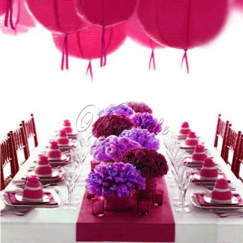 Baby pink satin bordløber 12 "  x 108 " bryllupsfest banket hjemmehotel bordpynt 30cm x 275cm
