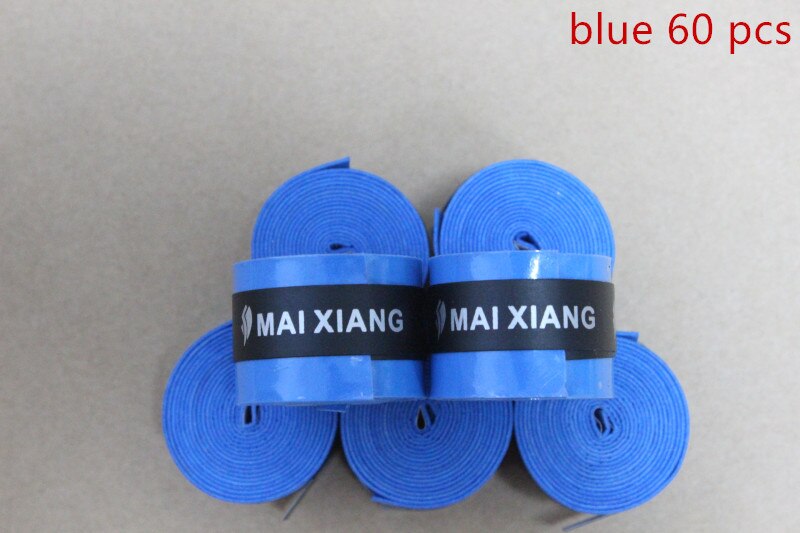 dry frosting sweat band grip ( 60 pcs in one set ) badminton racket sweat band . tennis racket overgrips: Blue