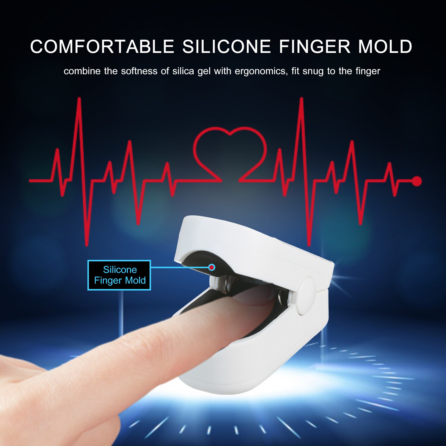 Fingertip Pulse Oximeter Pulse Oximeter Finger Pulse Blood Oxygen SpO2 Monitor LCD Oximeter SpO2 PR PI Monitor Mini Pulse Rate