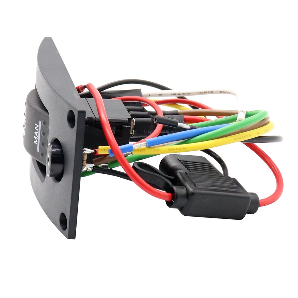 S4123 12-24V Bilge Pump Switch Alarm Waterproof Ship Deck Cleaning Control Panel for Boat Bilge Pumps (Black)