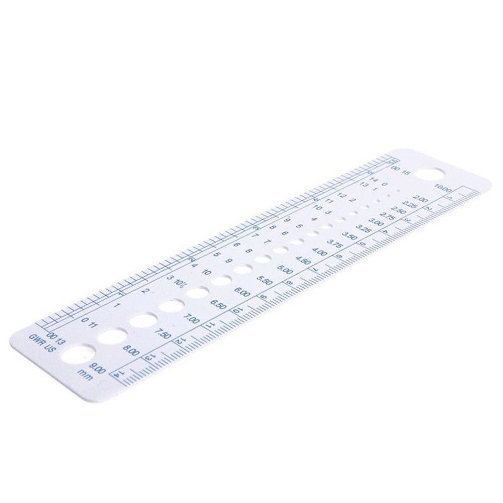 2 stk plastic lineal nål gauge tomme syning lineal lineal  cm 2-10mm sizer måle syværktøj us uk canada størrelser fleksibel