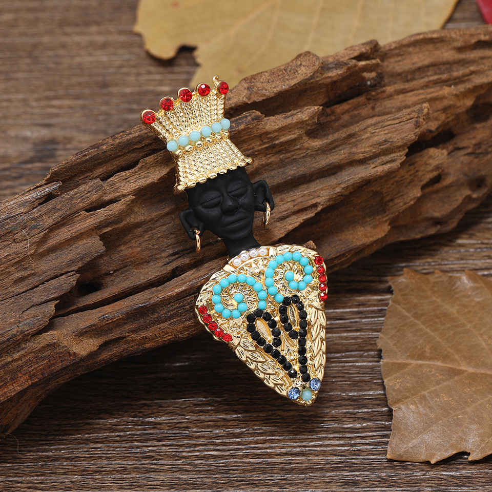 spille creativo per accessori da capo di carattere con spilla da uomo nero con nappa di perle: Rhodium d'imitazione placcato