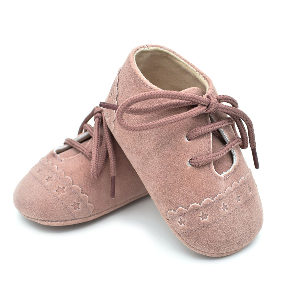 Baby Toddler Shoes Sneaker Anti-slip Soft Sole Lace Up Shoes Baby Shoes: Pink / 11