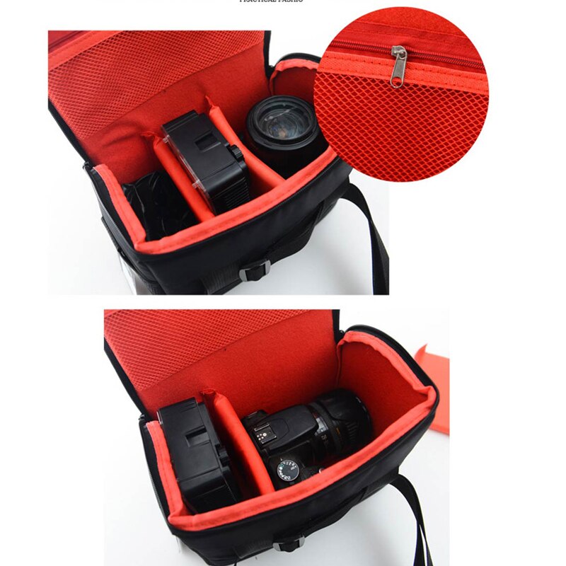 Roadfisher-bolsa tipo bandolera para cámara Estuche para gafas Nikon D3200 D3100 D5100 D5200 D5300 D3400, resistente al agua, nailon