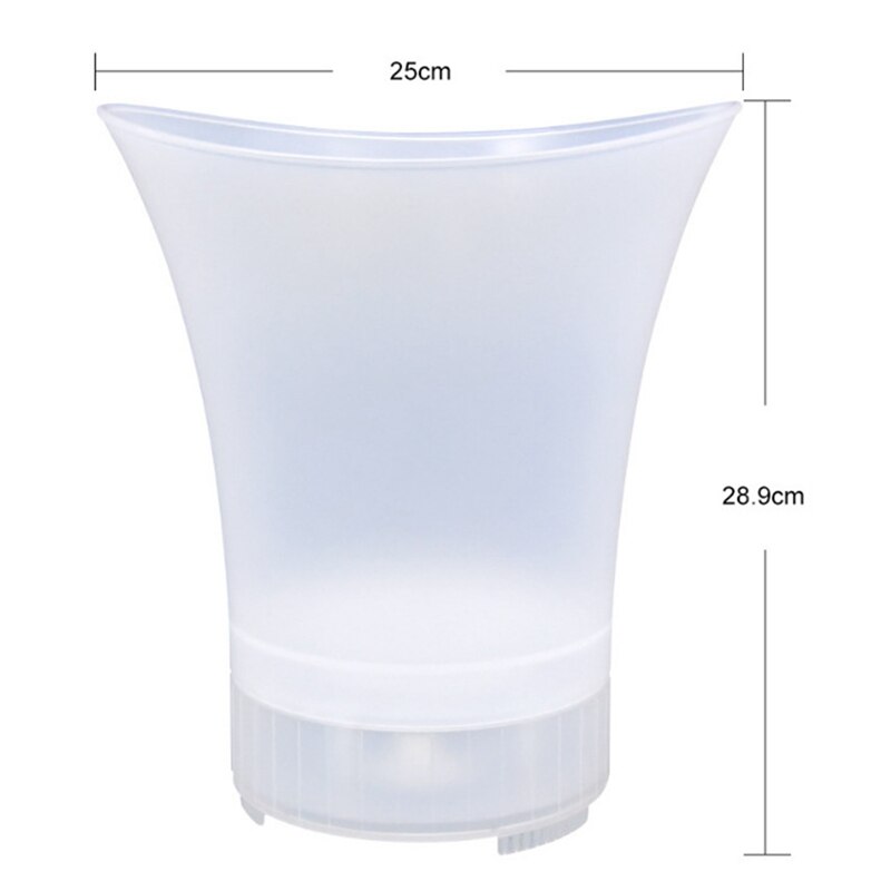 Cubo de hielo con luz LED y Altavoz Bluetooth, gran capacidad, champán/recipientes para bebida para , casa, Bar,5L