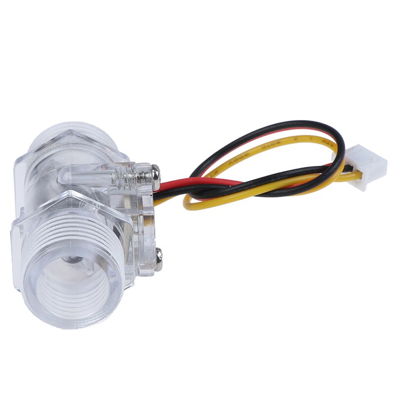1Pc Water Flow Sensor Switch G1/2" Hall Effect Meter Control DC 5-15V