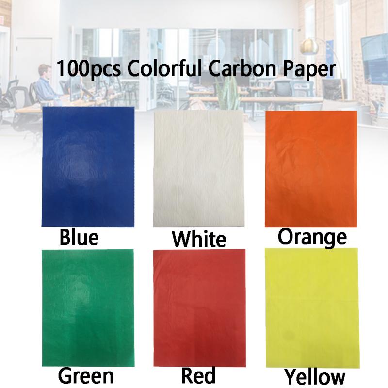 100 pcs Reusable Carbon Transfer Paper Cross Stitch Tracing Paper Carbon Graphite Copy Paper for Home Office A4 Fabric Drawing