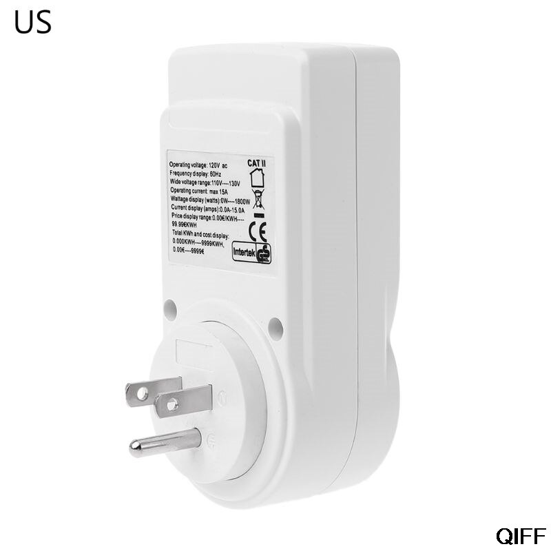 Power meter socket eu / os / uk plug aktuelle spænding watt el-omkostninger monitor power analysator juni 25
