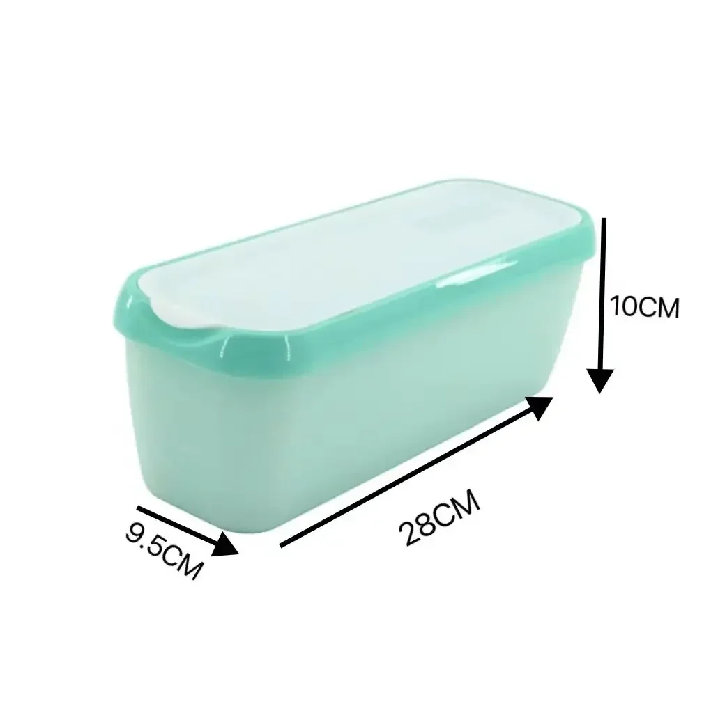 DIY Prostokątne pudełko robić przechowywania lodów Wielorazowy plastikowy pojemnik z pokrywką robić lodówki kuchennej Organizer robić zamrażarki domowej