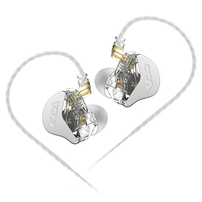 CCA CRA Hanging In Ear Wired HiFi Headset Monitor Headphones Noice Cancelling Sport Gamer Earbuds Earphones KZ ZEX Pro NRA CA4: Blue