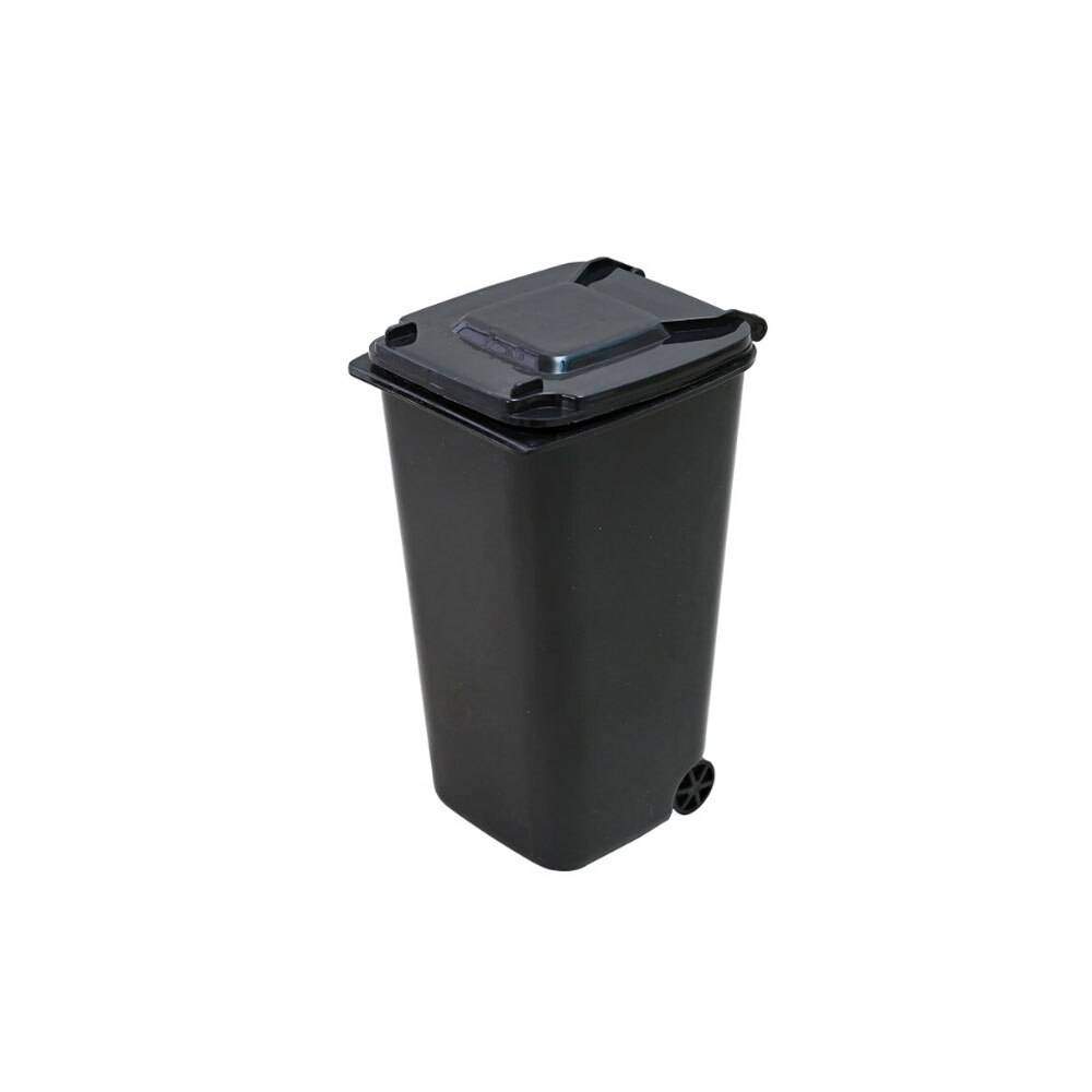 Mini Desktop Trash Can Plastic Waste Bins with Lid Household Clean Trash Desk Practical Office Supplies
