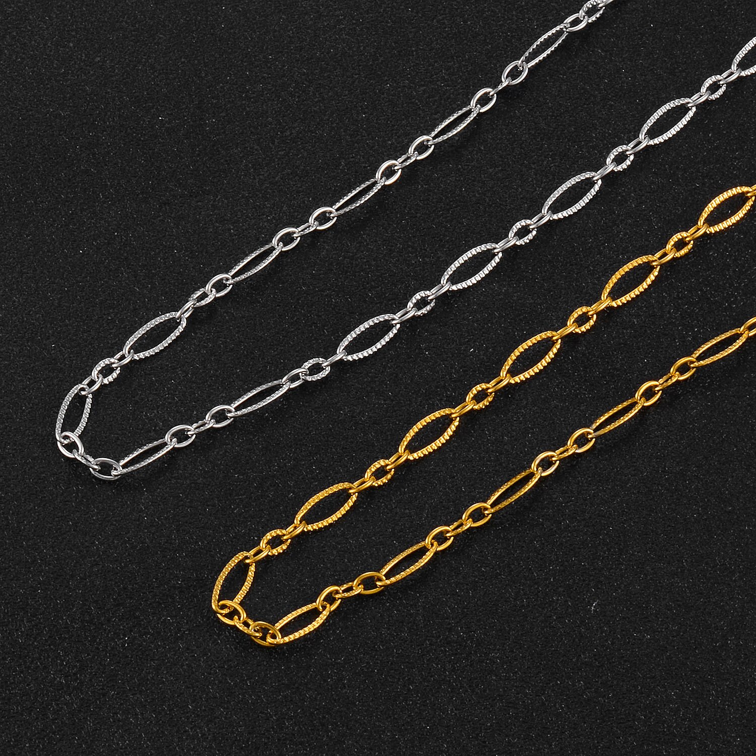 Stainless Steel Handmade Chain Golden Figaro Chain Men&#39;s and Women&#39;s Jewelry