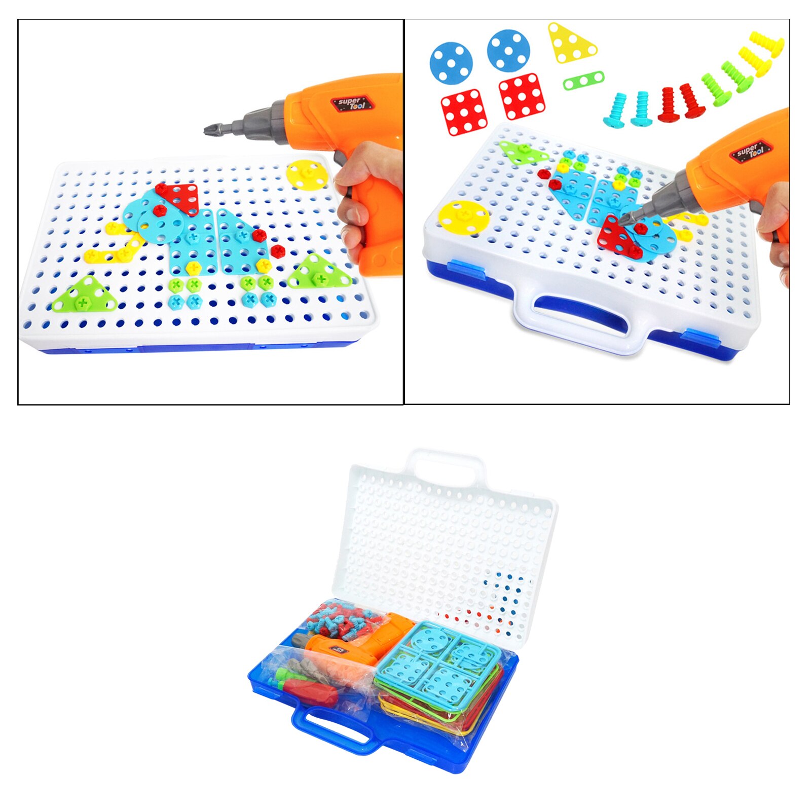 Engineering Toys Electric Drill Puzzle Toys & Button Art DIY Kit