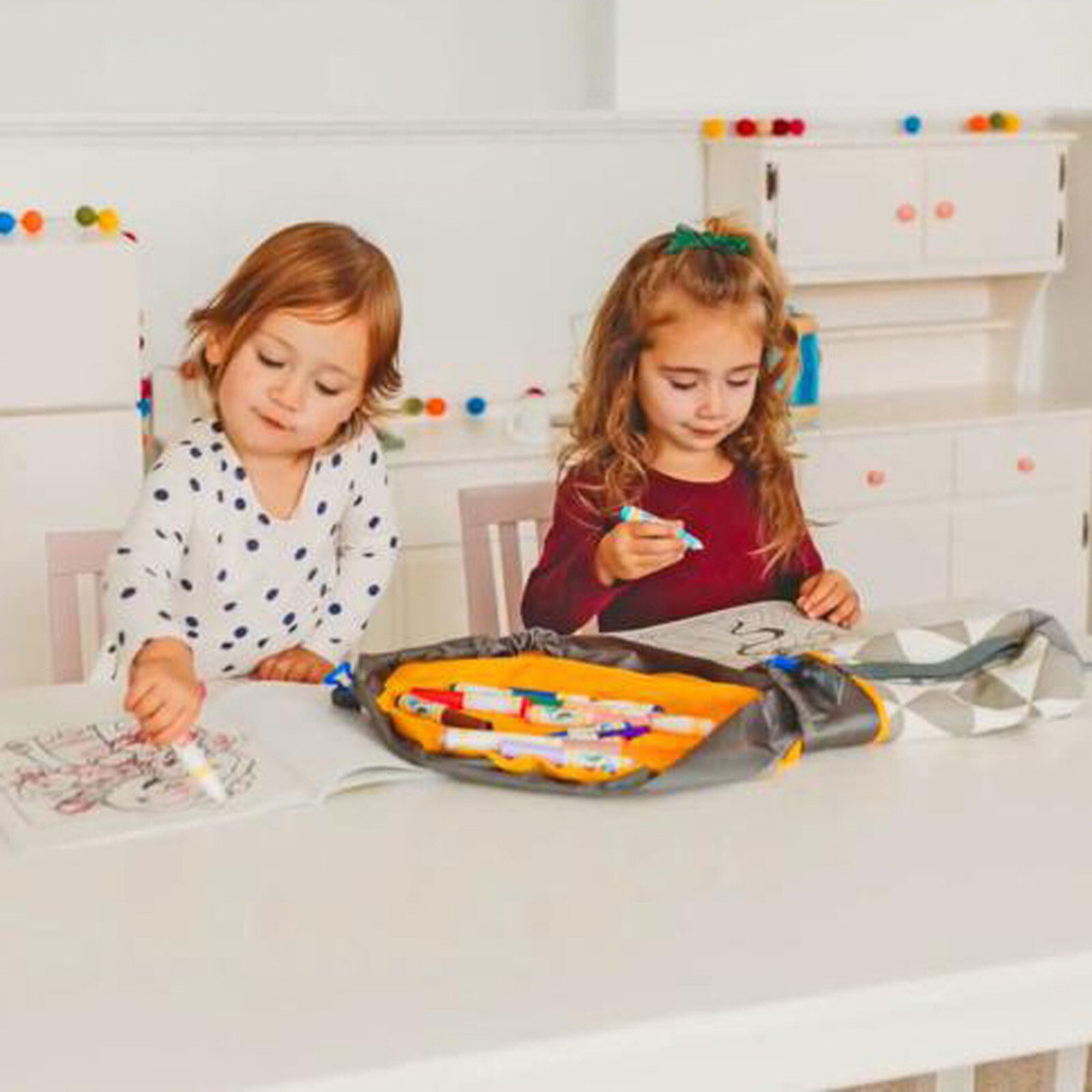 Toy Storage Bag Toy Bags Blocks Play Mat Bag Toys Slideaway Clean-up And Storage Container Organizer Multifunctional Baskets