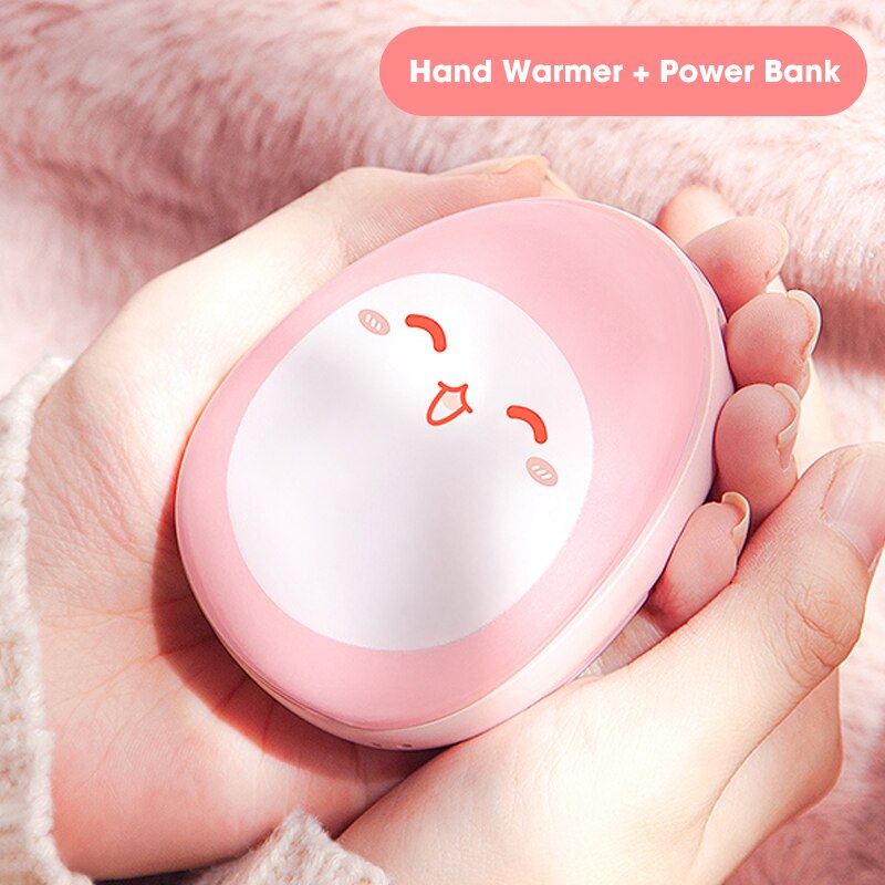 4000Mah Usb Oplaadbare Elektrische Handwarmer Draagbare Winter Double-Side Verwarming Mini Handwarmer Pocket Power Bank 2 in 1