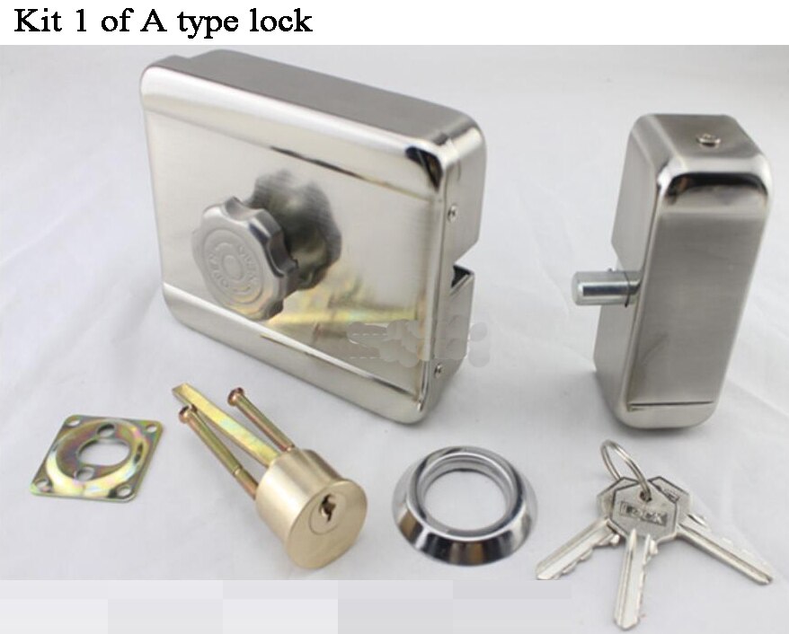 DC12V Powered Gate Access control Lock Key Hidden Lock Electric Lock Door Opener Motor Lock: Kit1