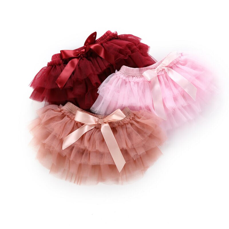 Jupe pour bébés filles | Nouvelle jupe bandeau 2 pièces couches danse de Ballet, dentelle solide à nœud papillon en Tulle en mousseline, accessoires Photo 0-24M