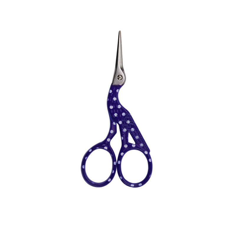 2 Size Stainless Steel Craft Scissors Handmade DIY Sewing Tools Zig Zag Fabric Scissors Pink Antique Stork Scissors: Small Purple wave po