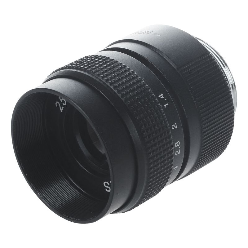 Fernsehen TV Objektiv/CCTV Objektiv für C montieren Kamera 25mm F 1,4 in Schwarz