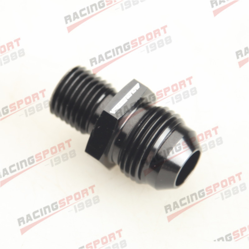 Évasé AN8 vers M14x1.5, mâle-8 AN 8AN -8AN, raccord métrique droit, noir