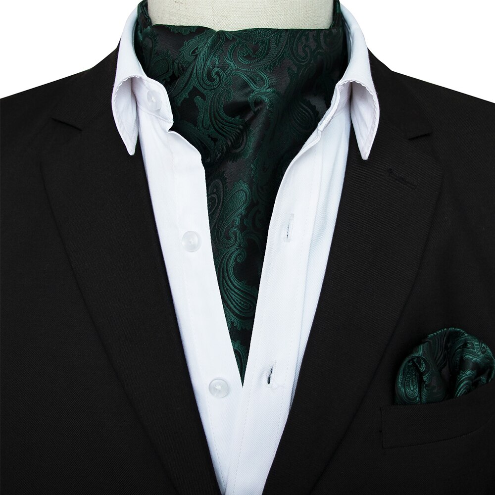 Lyxig herr vintage #39 cashew slips halsduk bröllop formell cravat ascot scrunch själv brittisk gentleman siden mjuk hals slips set: 03