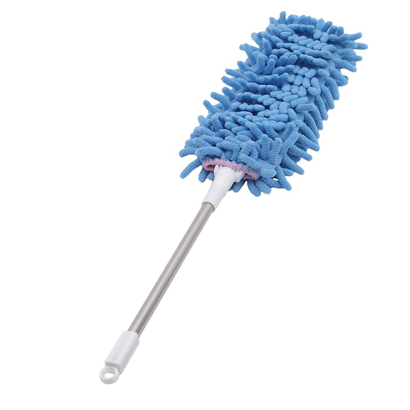 Telescopic Microfibre Duster Extendable Cleaning Home Car Cleaner Dust Handle Dust Mites Portable Dusting Brush Sweep Tool: style 2blue