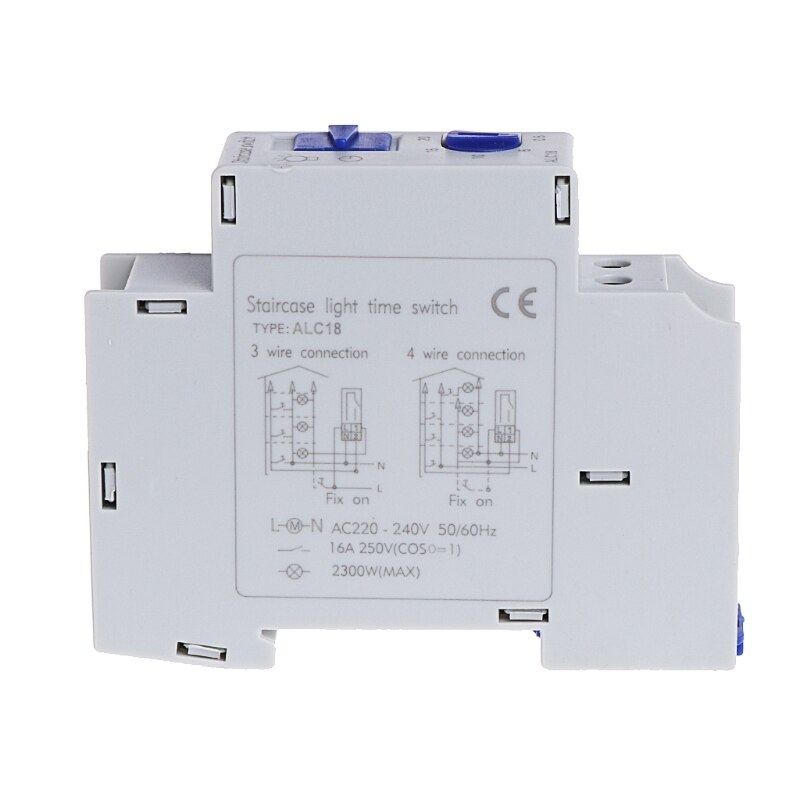 Din skinne trappe belysning timer skifte timer relæ 220 vac 16a bruges til korridorbelysning alc 18