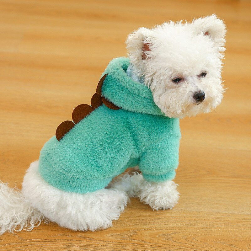 Teddy Dog Clothes Pet Little Flying Dragon Hoodie Sweater Pomeranian Bichon Chihuahua Pet Cat Winter Hoodies: L