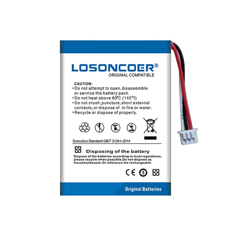 LOSONCOER Top 1250mAh 616-0159 Battery for iPod 3 3G 3rd Generation A1040