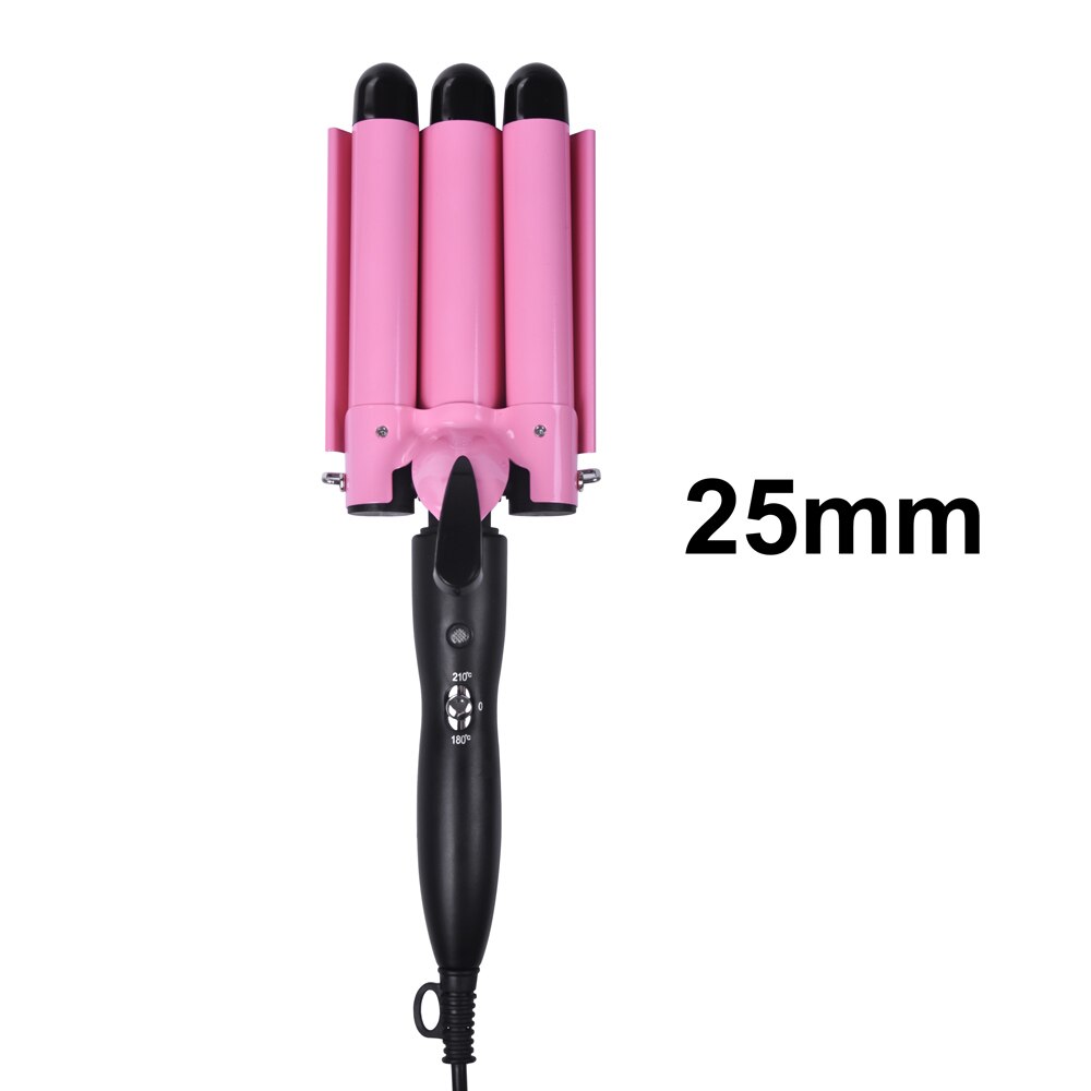 Professionele Haar Krultang Keramische Triple Vat Haar Krultang Strijkijzers Haar Wave Waver Styling Tools Haar Styler Wand: 25mm