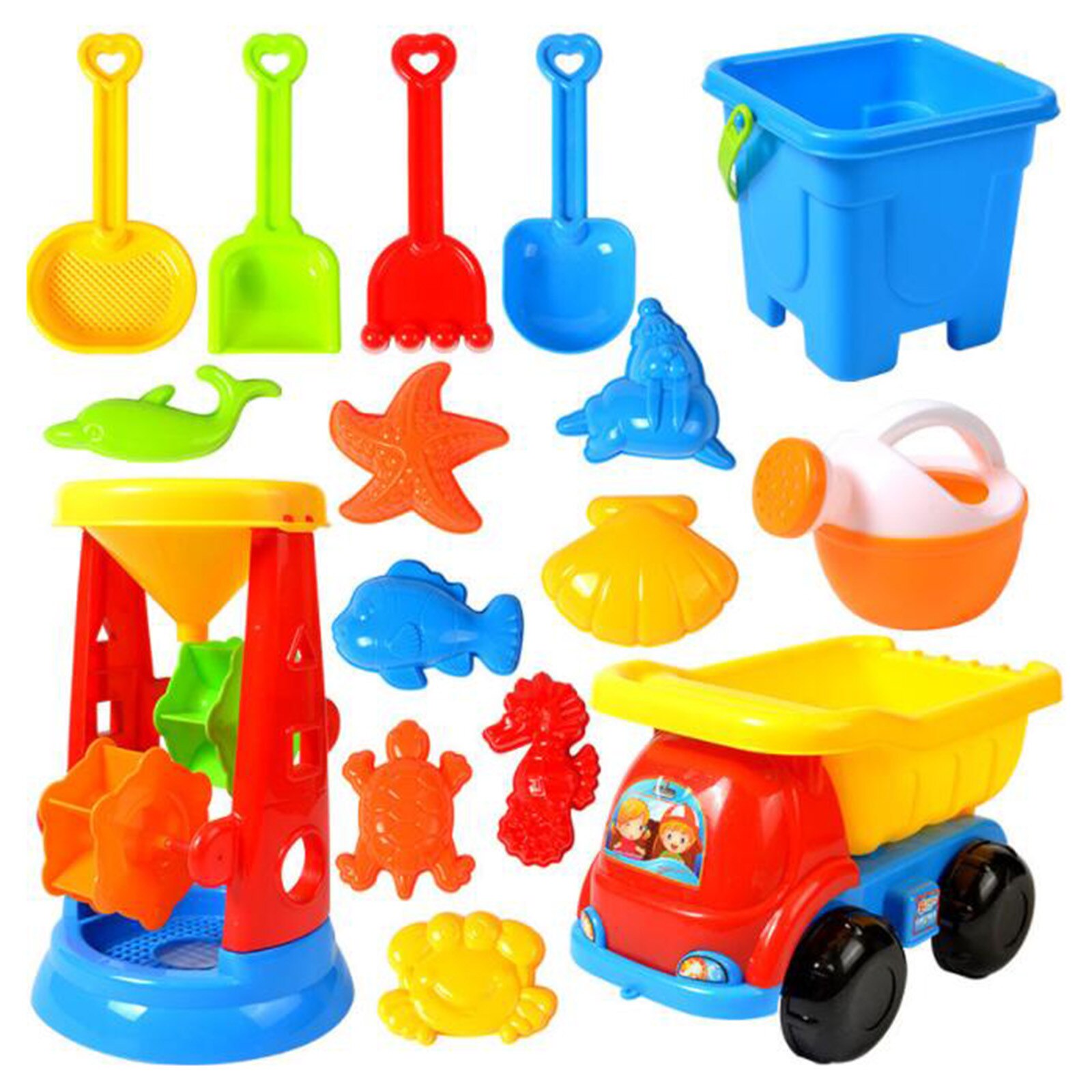 20Piece Beach Toy Summer Silicone Soft Baby Beach Toys Baby Beach Game Toy Children Sandbox Set Kit Summer Toy for Beach Play