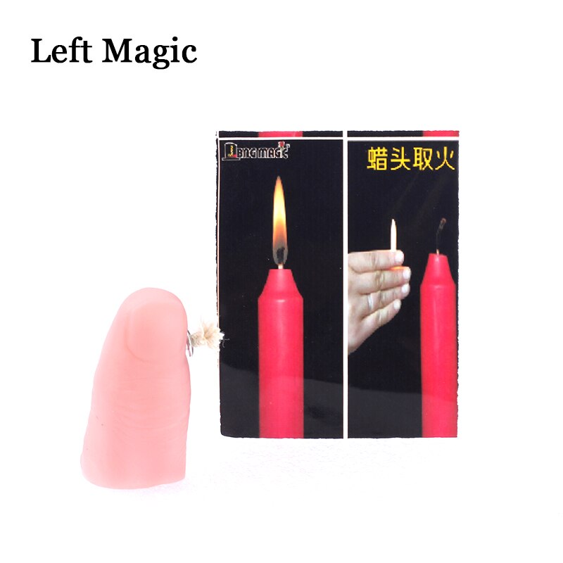 2 Stuks Flaming Thumb Tip Brand Goocheltruc Kaars Lite Flame Moving Street Magic Porps Illusion Mentalisme Accessoires G8135