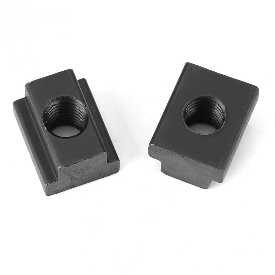 Écrous à fente en T à finition d'oxyde noir | Filetés M8 M10 ajustés dans les fentes en T dans les Tables de machines-outils 5 pièces
