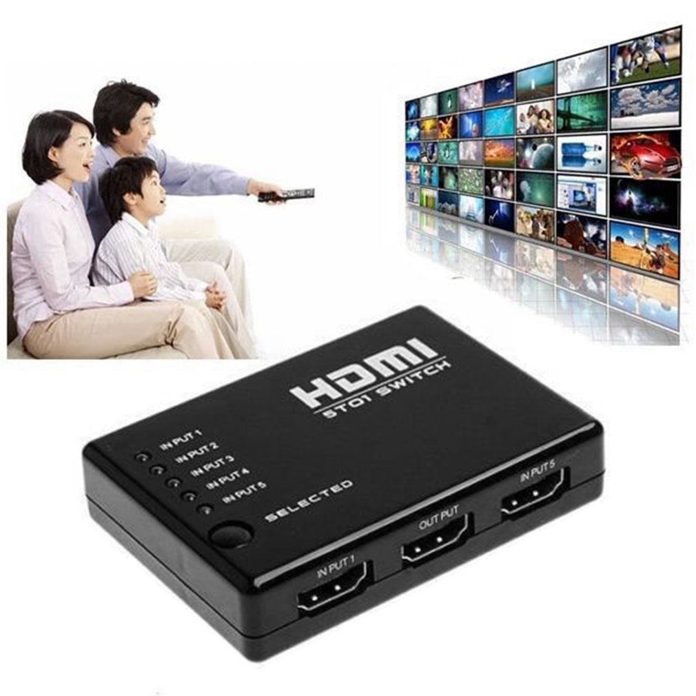 Remote Hdmi Portable Size 5 In 1 1.4 Version 1080P HDMI Switch... – Vicedeal