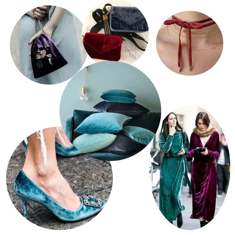 45*150cm Velvet Fabric Cloth Gorgeous Silk Fabric for Velvet Dress Clothes Luxury Soft Purple Velvet Home Textile Curtain