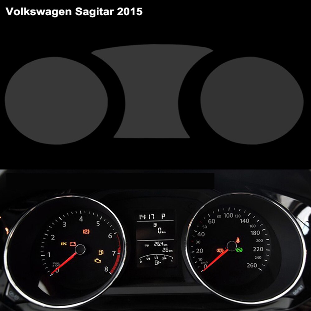 Bil styling instrumentpanel skyddande film instrumentpanel skärmskydd för vw passat  b8 cc sagitar bil klistermärken tillbehör